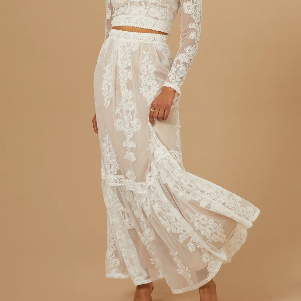Altar'd State Arissa Embroidered Maxi Skirt